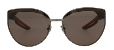Balenciaga Bb0110sa 001 Cat Eye Sunglasses Mx In Grey