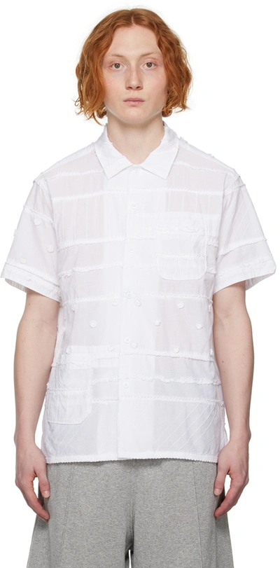 Engineered Garments White Patchwork Shirt