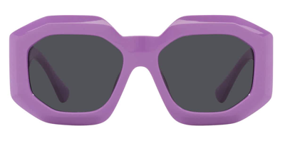 Versace Eyewear Irregular Frame Sunglasses In Purple