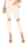 L Agence Margot High Rise Skinny Jean In Vintage White Destructed