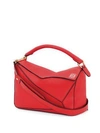 Loewe Puzzle Medium Leather Shoulder Bag In Primary Red