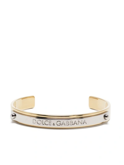Dolce & Gabbana Rigid Logo Bracelet In Multicolour