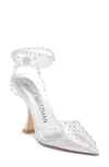 Stuart Weitzman Glam Curve Pump In Clear/ Silver/ Clear