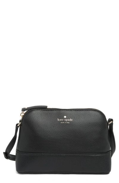 Kate Spade Southport Ave Hannah Leather Crossbody Bag In Black