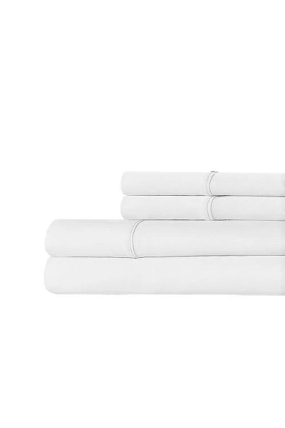 Pg Goods Ella Jayne 300 Thread Count Cotton 4-piece Sheet Set In White