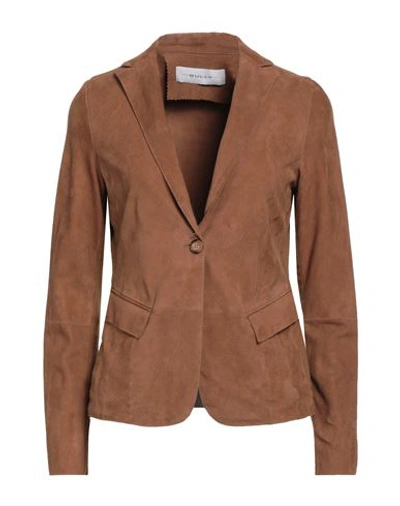 Bully Suede Leather Jacket In Brown
