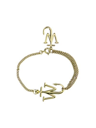 Jw Anderson Anchor Bracelet In Yellow