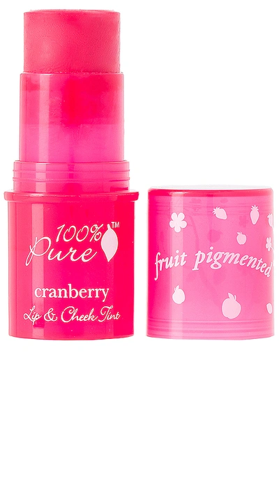 100% Pure Lip & Cheek Tint In Cranberry Glow