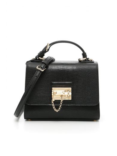 Dolce & Gabbana Iguana Print Leather Monica Bag In Nero|nero | ModeSens