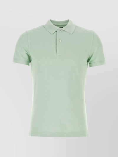 Tom Ford Short-sleeved Polo Shirt In Mint