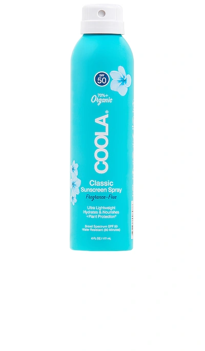 Coola Classic Body Organic Sunscreen Spray Spf 50-70 6 oz / 177 ml Fragrance-free Spf 50 In No Color