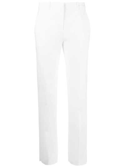 Emporio Armani Straight-leg Tailored Trousers In Weiss