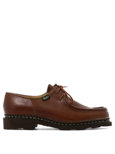 Paraboot Michael Lace Up Shoes In Brown