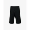 Carhartt Mens Black Logo-patch Regular-fit Cotton Cargo Shorts