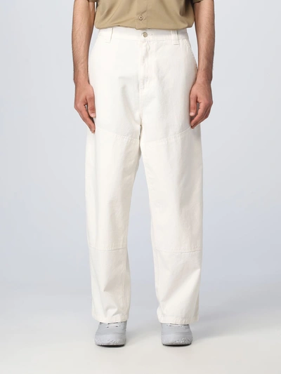 Carhartt Wip Regular Wax Trousers In Yellow Cream