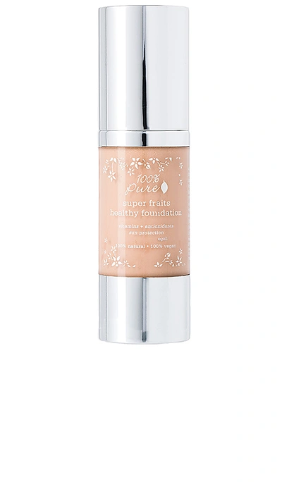 100% Pure Full Coverage Foundation W/sun Protection In Peach Bisque