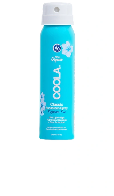 Coola Mini Classic Body Organic Sunscreen Spray Spf 50 Fragrance-free 2.0 oz/ 60 ml In N,a