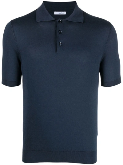 Malo Cotton Polo Shirt In Blue