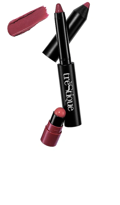 Trestique Matte Color & Shiny Balm Lip Crayon In Belize Bordeaux Grenache