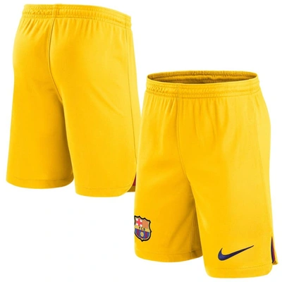 Nike Fc Barcelona 2023/24 Stadium Fourth  Men's Dri-fit Soccer Shorts In Yellow