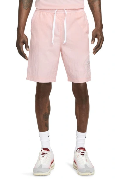 Nike Men's  Sportswear Alumni Woven Flow Shorts In Pink