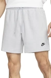 Nike Men's Club Fleece Terry Flow Shorts In Wolf Grey/black