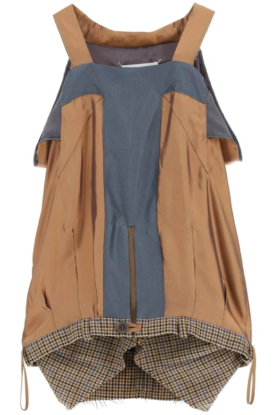 Maison Margiela Silk And Wool Top In Mixed Colours