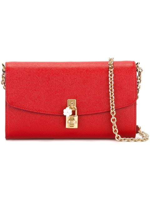 Dolce & Gabbana Mini Padlock Shoulder Bag In Bright Red | ModeSens