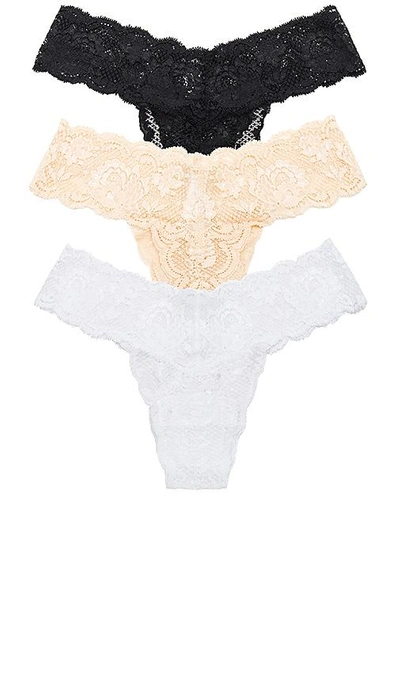 Cosabella Never Say Never Thong Pack In Black