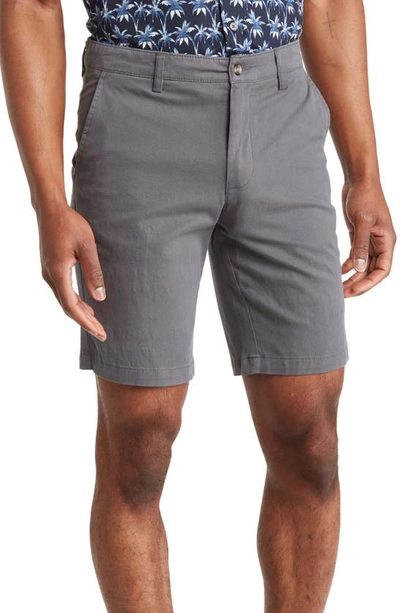 Slate & Stone Stretch Cotton Chino Shorts In Slate