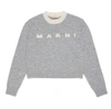 Marni Kids Gray Intarsia Sweater In Grey