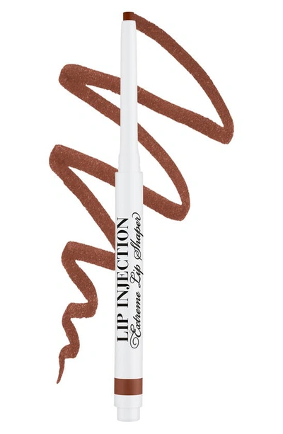 Too Faced Lip Injection Extreme Lip Shaper Plumping Lip Liner In Big Truffle 0.27 oz / 0.38 G