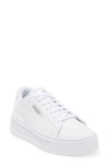 Puma Smash V3 Platform Sneaker In  White- Silver