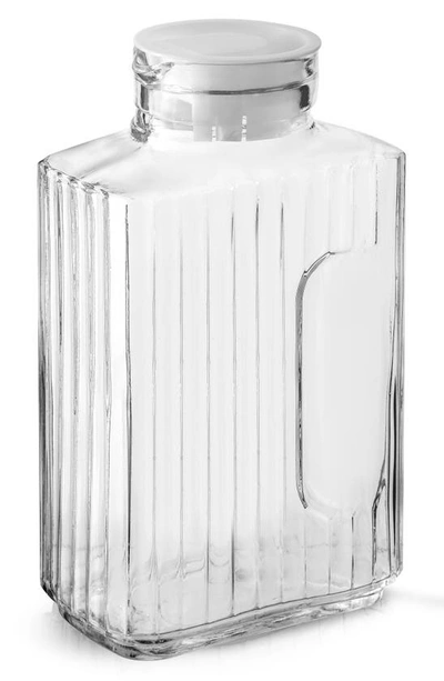 Joyjolt Glass Pitcher With Plastic Lid In Clear