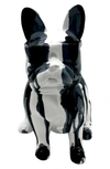 Interior Illusions Grey Graffiti Bulldog Table Decor In Graffiti/ Multi White Black