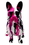 Interior Illusions Pink Graffiti French Bulldog Art Sculpture In Graffiti/ Multi-color