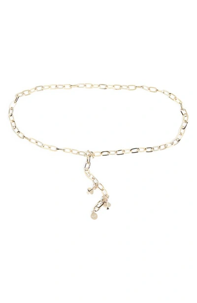 Kate Spade Two-tone Charm Chain Belt In Gold Multi