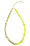 Adornia 14k Gold Plate Two-tone Neon Curb Chain Necklace