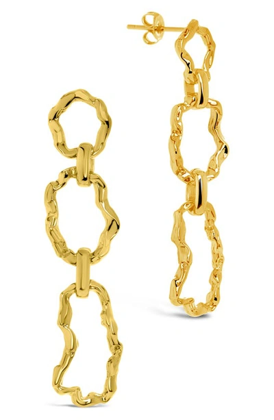 Sterling Forever Ira Drop Earrings In Gold