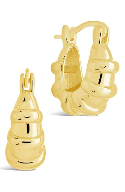 Sterling Forever Abigail Huggie Hoop Earrings In Gold
