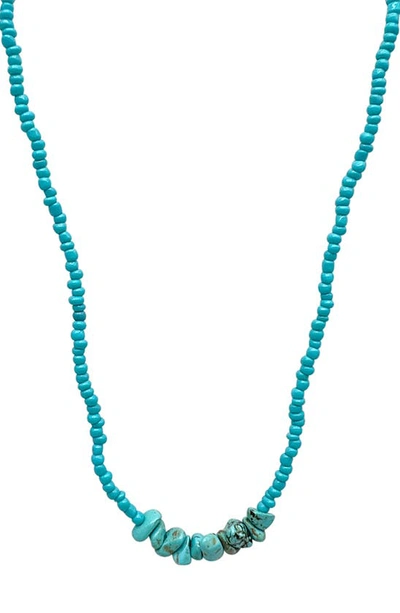 Adornia Turquoise Beaded Necklace