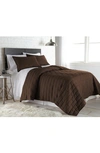 Southshore Fine Linens Premium Collection Vilano Brickyard Quilt Set In Chocolate Brown
