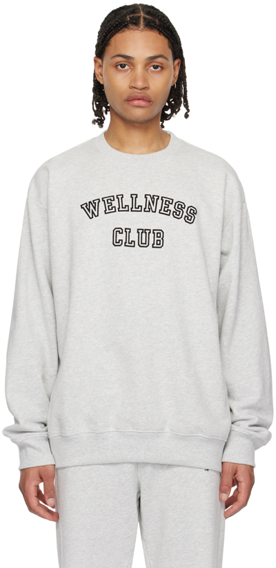 Sporty And Rich Wellness Club Crewneck Sweatshirt Grey