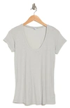 James Perse Deep V-neck T-shirt In Foam