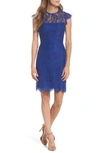 Bb Dakota Jayce Lace Sheath Dress In Sapphire