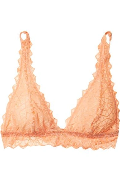 Cosabella Sweet Treats Star Stretch-lace Soft-cup Bra In Orange