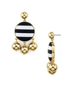 Kate Spade Set Sail Drop Earrings In Black/white