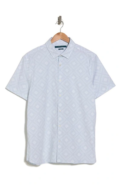 Perry Ellis Short Sleeve Tiled Dot Print Shirt In Multi