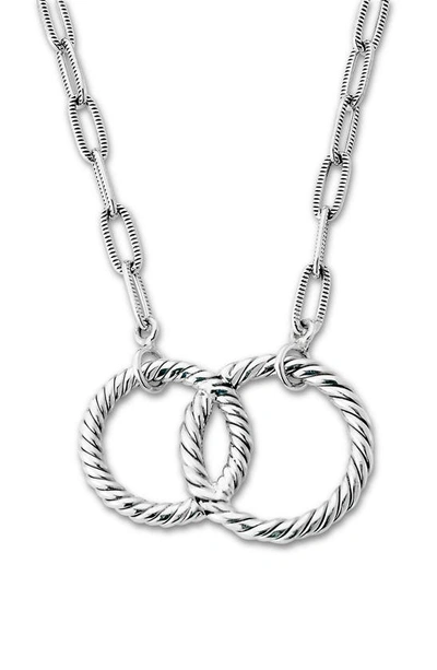 Samuel B. Sterling Silver Interlocking Ring Necklace