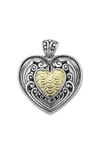 Samuel B. 18k Yellow Gold & Sterling Silver Heart Pendant In Silver/ Gold